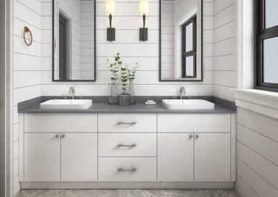 Modern Style Solid Wood Hanging Bathroom Cabinets 1 Bath Vanity