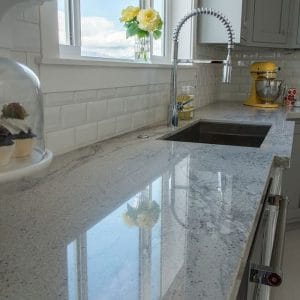 granite river white install2 Granite Slabs and Counter Tops