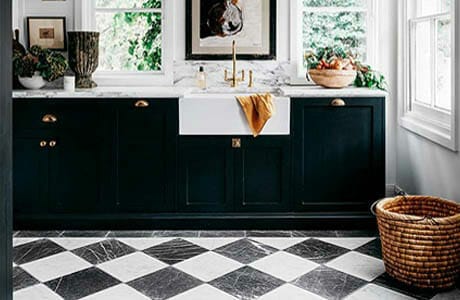 Black Shaker Kitchen Cabinets quartz countertops